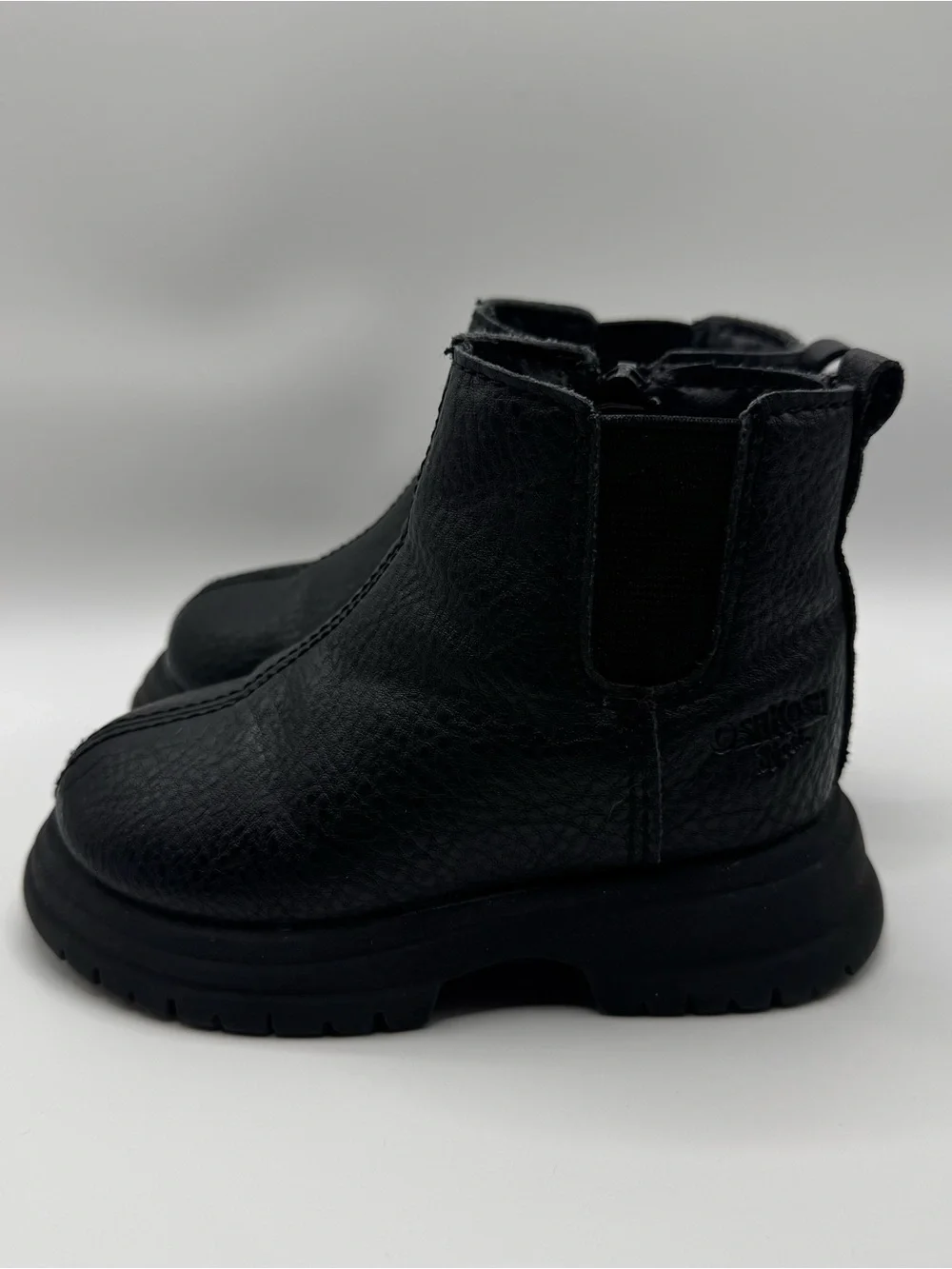 OshKosh B'gosh Toddler Girl 5M Black Zipper Boots Kidcore Casual Moto Neutral